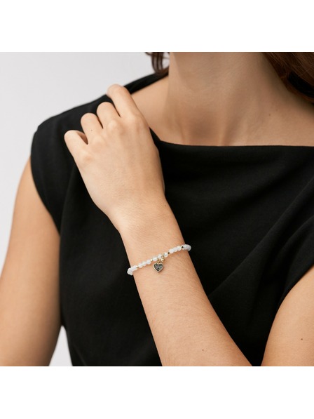 Fossil Дамска гривна със розов кварц Fossil JA6922710