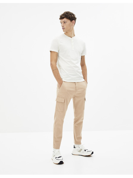 Celio Бежов мъжки панталон с джобове Celio Cargo Ronar