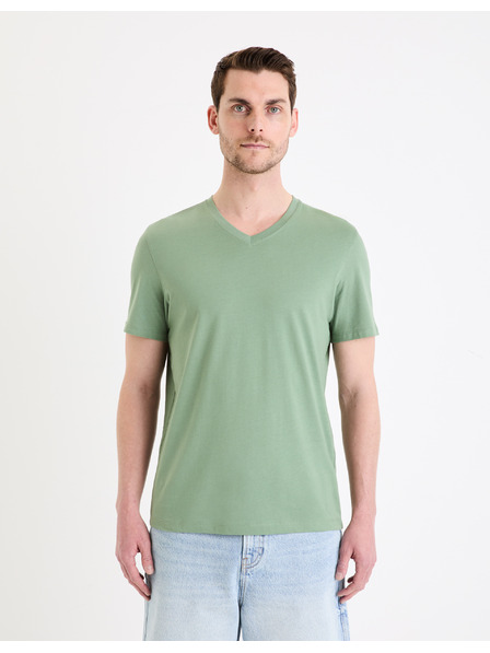 Celio Светлозелена мъжка основна тениска Celio Debasev