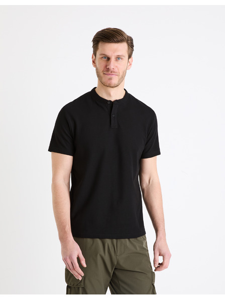 Celio Черна мъжка основна поло тениска Celio Gesohel