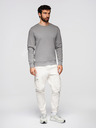 Ombre Clothing Мъжки суитшърт BASIC с кръгло деколте - сив Ombre Clothing