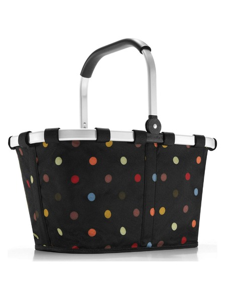Reisenthel Черна точкова пазарска кошница Reisenthel Carrybag