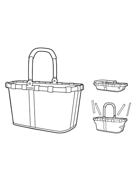 Reisenthel Черна точкова пазарска кошница Reisenthel Carrybag