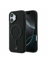 Mercedes Mercedes PU Leather 3D MagSafe Заден калъф за iPhone 17 Black