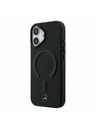 Mercedes Mercedes PU Leather 3D MagSafe Заден калъф за iPhone 17 Black