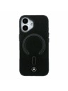 Mercedes Mercedes PU Leather 3D MagSafe Заден калъф за iPhone 17 Black