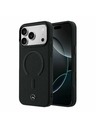 Mercedes Mercedes PU Leather 3D MagSafe Заден калъф за iPhone 17 Pro Black