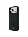 Mercedes Mercedes PU Leather 3D MagSafe Заден калъф за iPhone 17 Pro Black