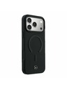 Mercedes Mercedes PU Leather 3D MagSafe Заден калъф за iPhone 17 Pro Black
