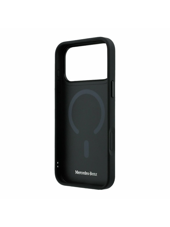 Mercedes Mercedes PU Leather 3D MagSafe Заден калъф за iPhone 17 Pro Black