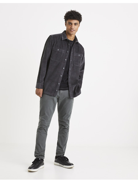 Celio Сиви мъжки панталони с къси ръкави Celio