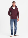 Ombre Clothing Мъжки памучен суитчър BASIC с цип Ombre Clothing