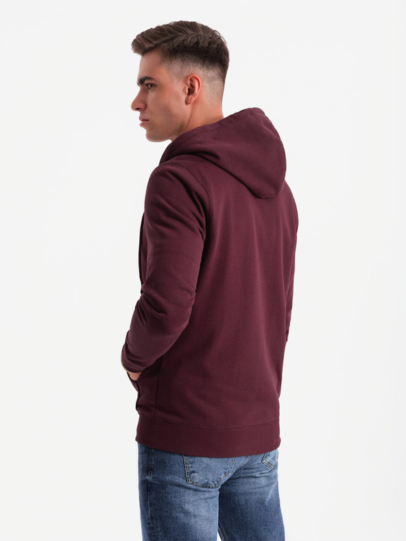 Ombre Clothing Мъжки памучен суитчър BASIC с цип Ombre Clothing