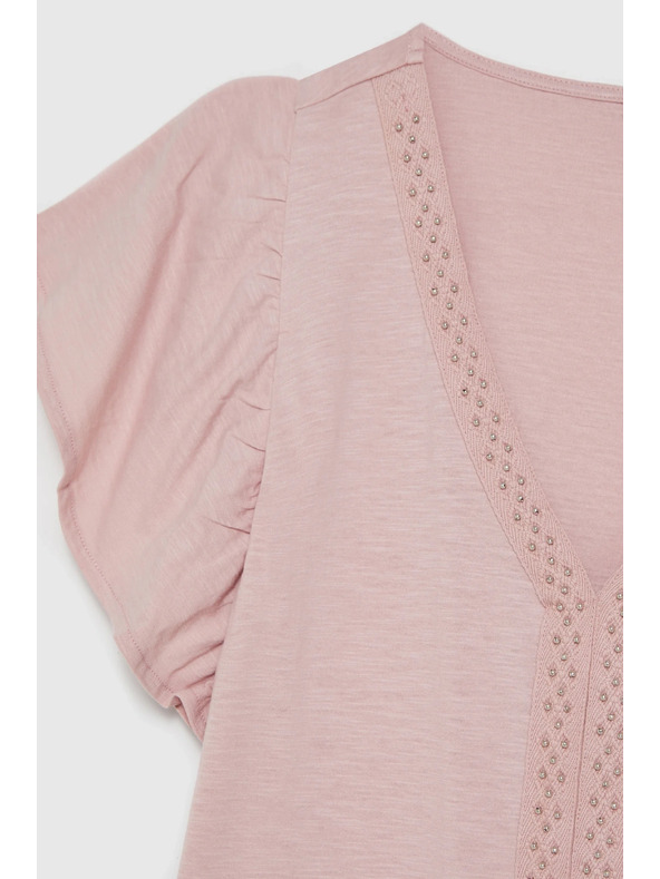 Moodo Блуза с корали розова Moodo