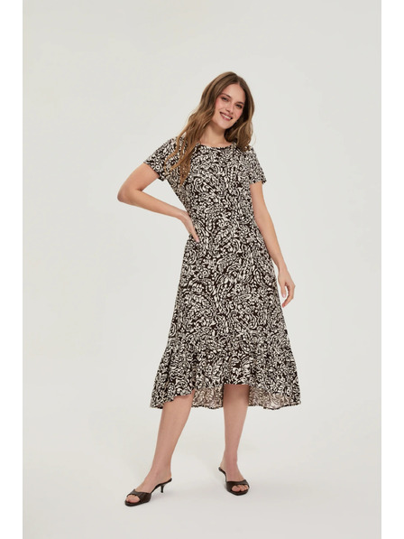 Moodo Floral dress brown Moodo