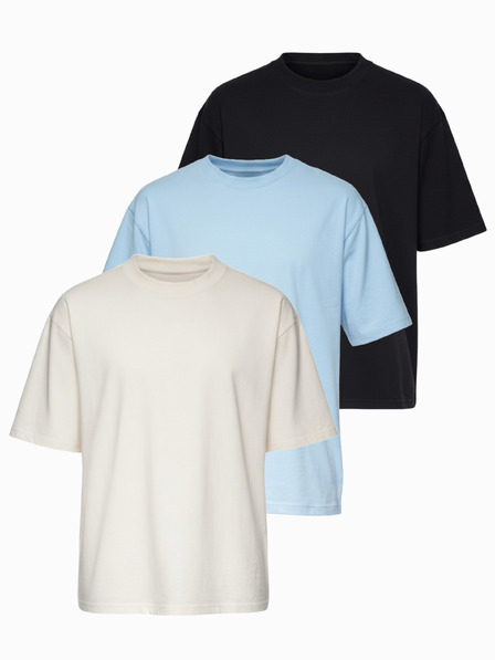 Ombre Clothing Тениска OM-TSBC-0291 - черна/светло синя/бяла Ombre Clothing