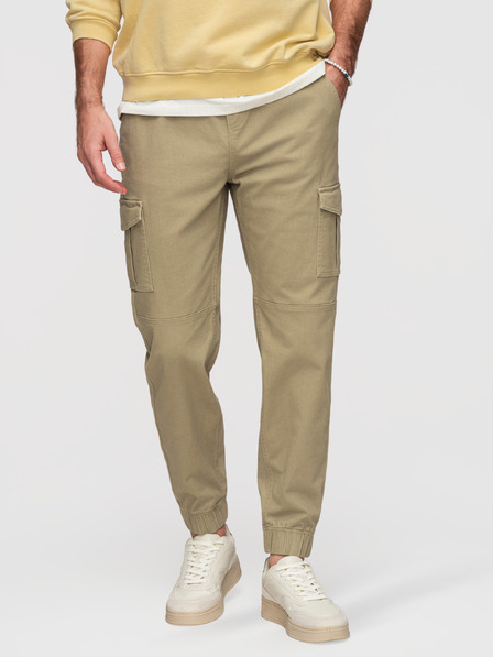 Ombre Clothing Мъжки панталони JOGGERY с cargo джобове със цип - хаки V1 OM-PAJO-0290 Ombre Clothing