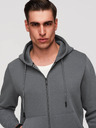 Ombre Clothing Мъжки памучен суитчър BASIC с цип Ombre Clothing