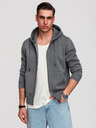 Ombre Clothing Мъжки памучен суитчър BASIC с цип Ombre Clothing