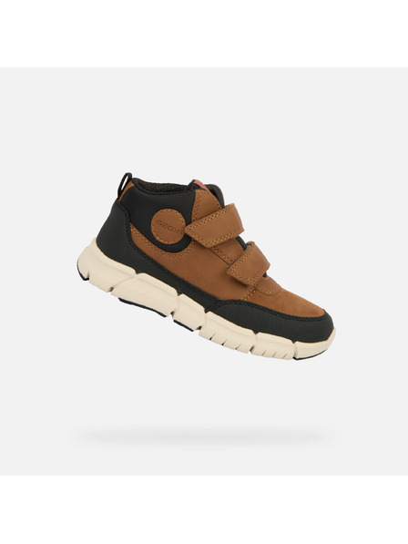 Geox Кафяви момчешки високи обувки Geox Flexyper Boy