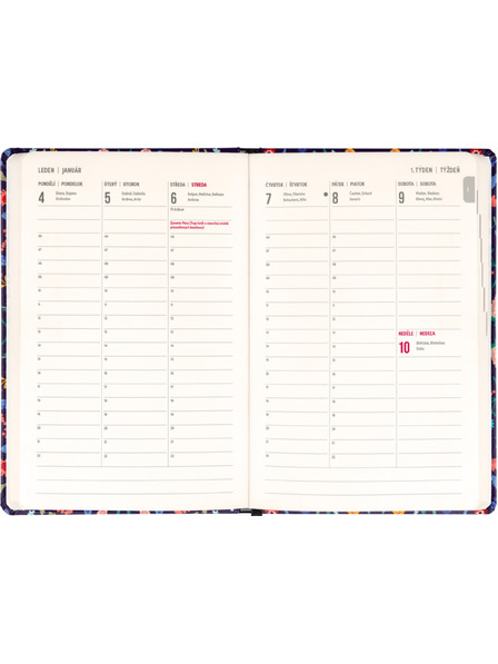 NOTIQUE NOTIQUE 18-month diary Petito – Flora 2026/2027, 11 x 16 cm
