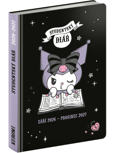 NOTIQUE NOTIQUE Student diary Kuromi (September 2026 – December 2027), 9.8 x 14.5 cm