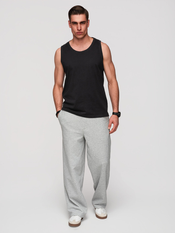 Ombre Clothing Мъжко памучно потникче BASIC - черно V3 OM-TSBT-0272 Ombre Clothing