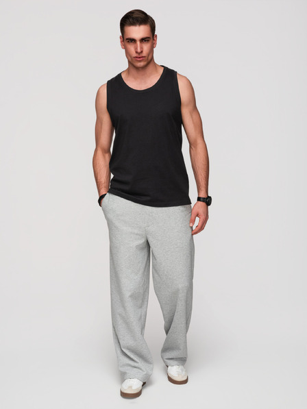 Ombre Clothing Мъжко памучно потникче BASIC - черно V3 OM-TSBT-0272 Ombre Clothing