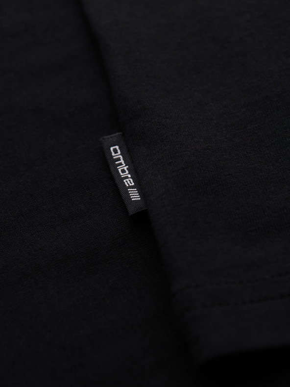 Ombre Clothing Мъжко памучно потникче BASIC - черно V3 OM-TSBT-0272 Ombre Clothing