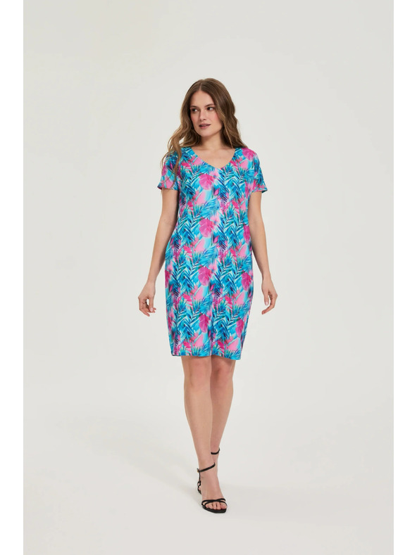 Moodo Patterned blue dress Moodo