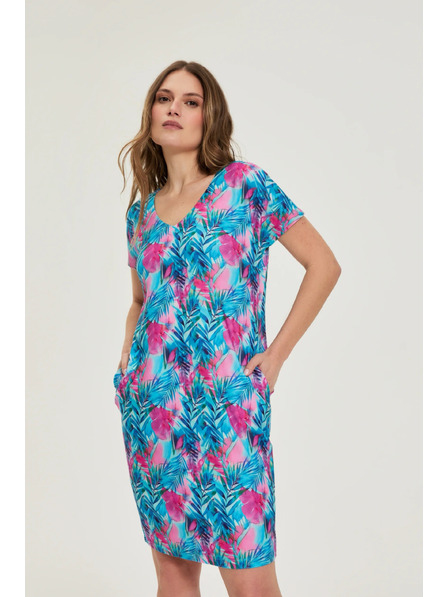 Moodo Patterned blue dress Moodo