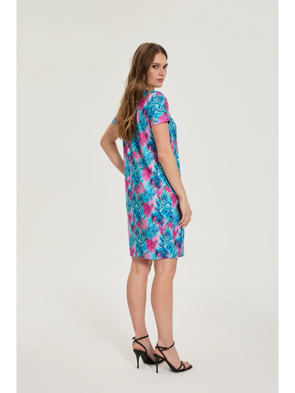 Moodo Patterned blue dress Moodo