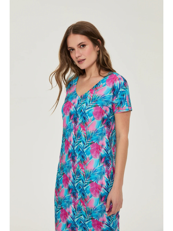 Moodo Patterned blue dress Moodo