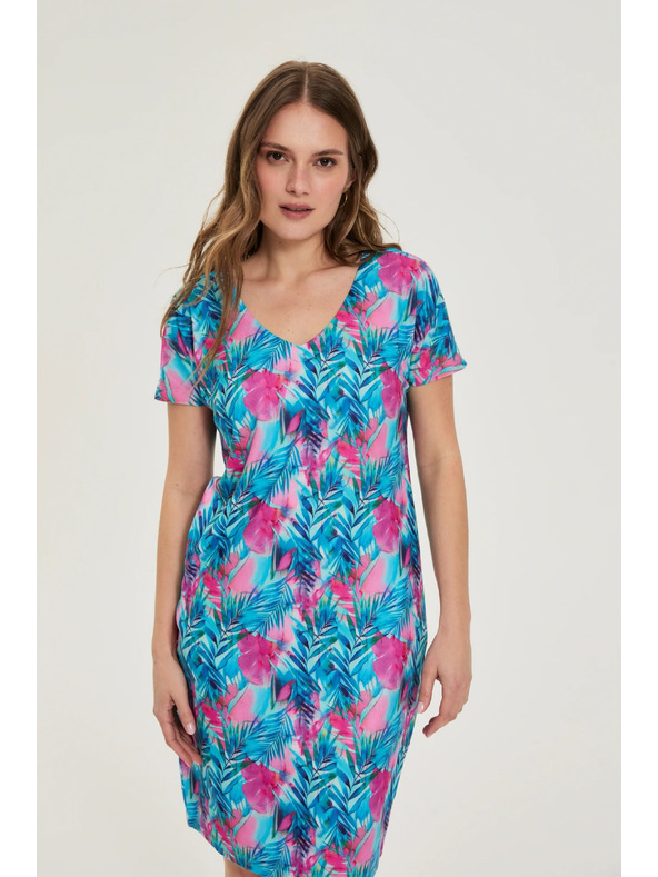 Moodo Patterned blue dress Moodo