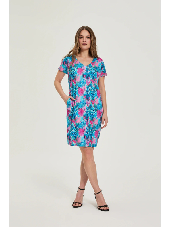 Moodo Patterned blue dress Moodo