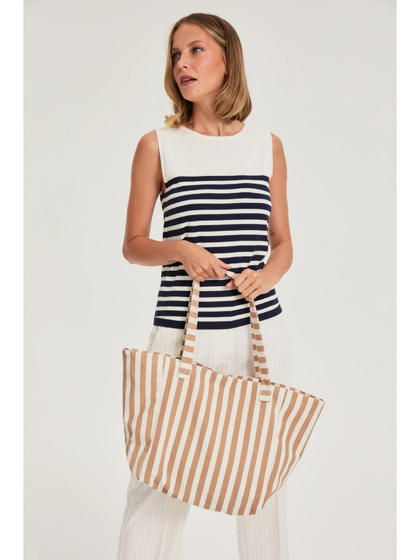 Moodo Striped beige bag Moodo