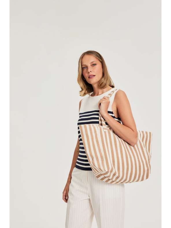 Moodo Striped beige bag Moodo