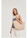 Moodo Striped beige bag Moodo
