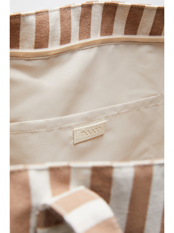 Moodo Striped beige bag Moodo