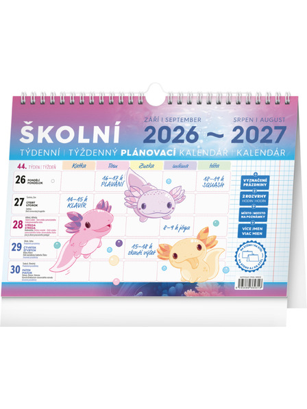 NOTIQUE NOTIQUE school planner calendar with hook 2027, 30 x 21 cm
