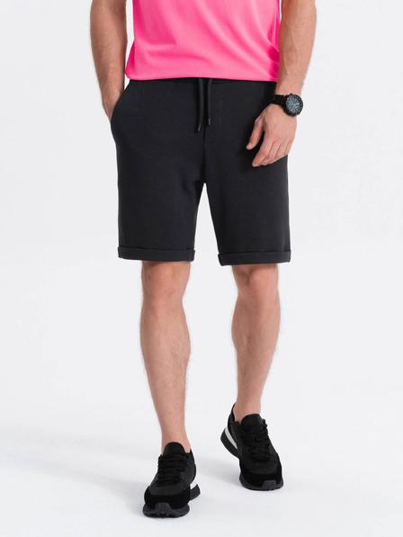 Ombre Clothing Черни мъжки къси панталони Ombre Clothing