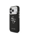 Guess Guess PU Grained 4G Metal Logo Задна крышка за iPhone 17 Pro Black