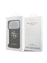 Guess Guess PU Grained 4G Metal Logo Задна крышка за iPhone 17 Pro Black