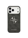 Guess Guess PU 4G Metal Logo Задна крышка за iPhone 17 Pro Max Silver Black
