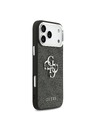Guess Guess PU 4G Metal Logo Задна крышка за iPhone 17 Pro Max Silver Black