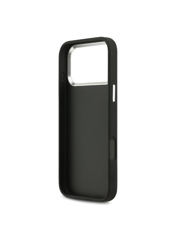 Guess Guess PU 4G Metal Logo Задна крышка за iPhone 17 Pro Max Silver Black