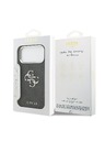 Guess Guess PU 4G Metal Logo Задна крышка за iPhone 17 Pro Max Silver Black