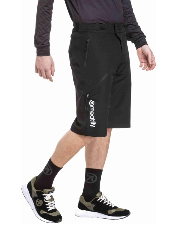 Meatfly Meatfly мъжки велосипедни шорти Brake Black / White