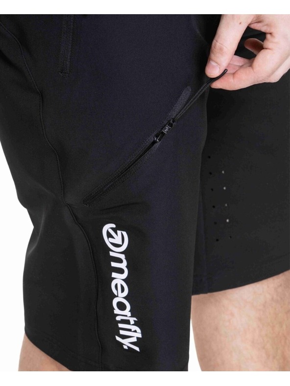 Meatfly Meatfly мъжки велосипедни шорти Brake Black / White
