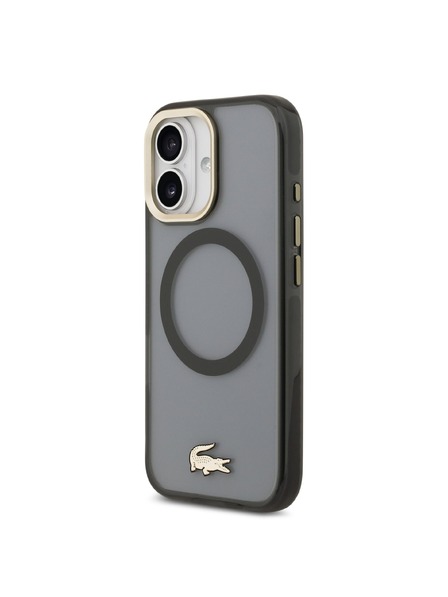 Lacoste Lacoste PC/TPU Frosted Finish Gold Logo MagSafe Back Cover for iPhone 17 Black
